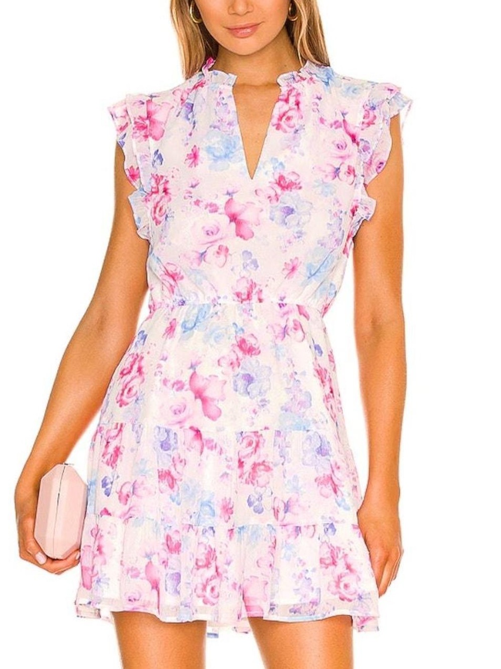 Steve Madden Floral Vibes Dress in Ivory | Size S | Like New